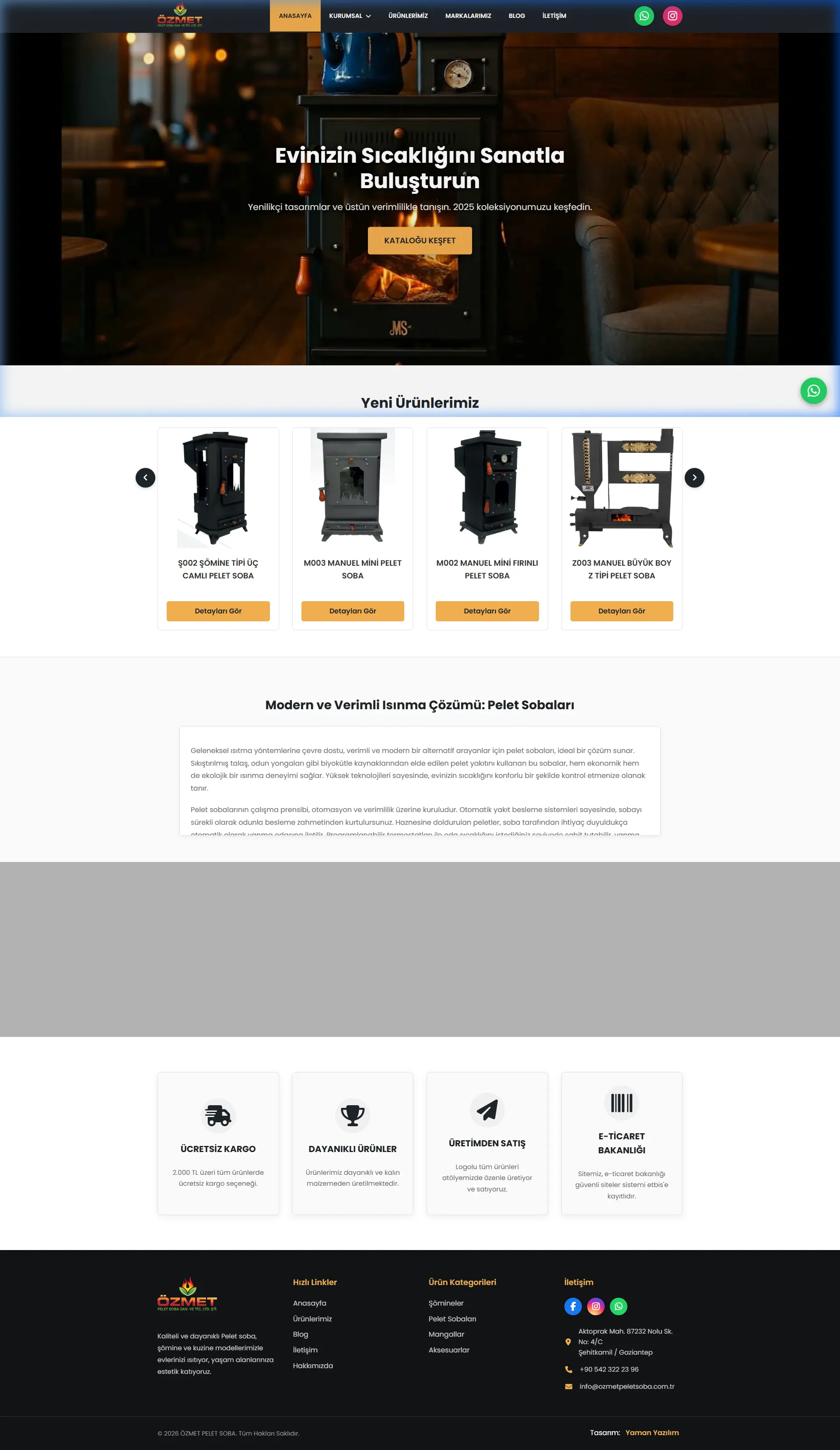 Özmet Pelet Kurumsal Web